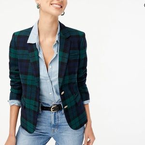 JCrew Blazer NWT 8P (J Crew Black Watch plaid wool-blend schoolboy blazer)